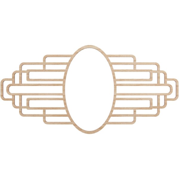 Ekena Millwork Elizabeth Wood Fretwork Pierced Ceiling Medallion, Alder, 18"W x 9"H x 5"IW x 8 1/2"IH x 3/8"T CMWP18X09X0375EBAL - main